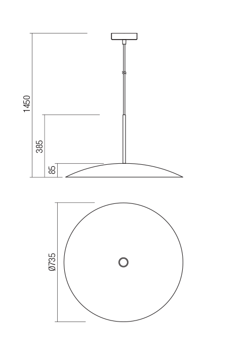 Suspensie REDO Cymbal  01-1744 E27 1x42W IP20 Negru/Gold [2]