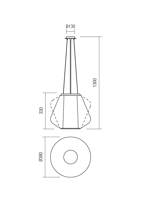 Suspensie REDO Fusion 01-1140 E27 1x42W Ø380 IP20 Smoky [4]