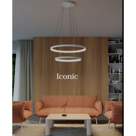 Suspensie Redo Iconic, alb mat, LED CCT, 80W, 4858 lumeni, 3000K/4000K, D.58 cm, 01-3917 [2]