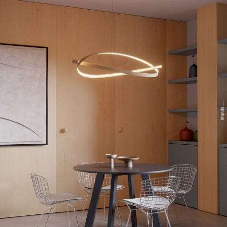 Suspensie Redo Impuls, auriu mat, LED, 38W, 2660 lumeni, alb cald 3000K, D.107 cm, 01-3616 [2]