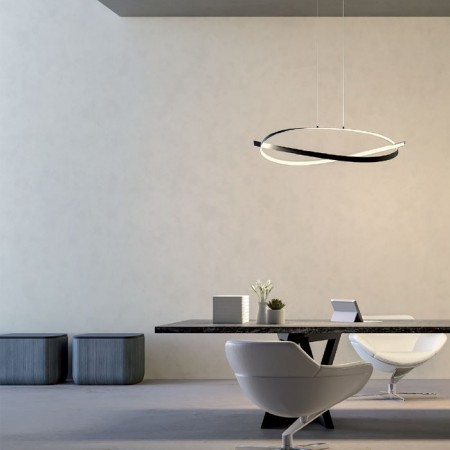 Suspensie Redo Impuls, negru mat, LED, 38W, 2660 lumeni, alb cald 3000K, D.107 cm, 01-3617 [2]
