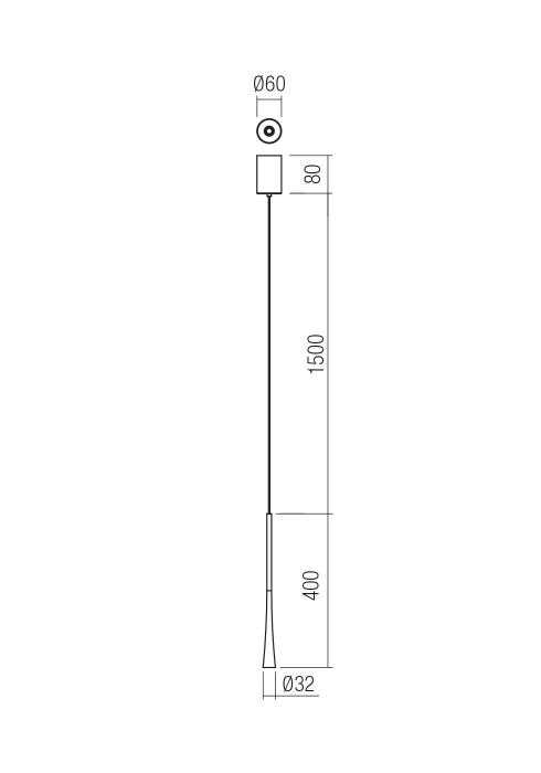 Suspensie REDO ITO 01-4066 LED 6.2W 3000K 495lm H400mm ⌀32mm Silver Coffee IP20 [2]