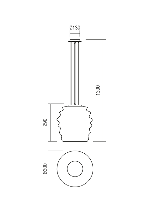 Suspensie REDO Magma 01-1141 E27 1x42W Ø300 IP20 Alb Opal [3]