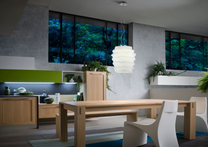 Suspensie REDO Magma 01-1141 E27 1x42W Ø300 IP20 Alb Opal [2]