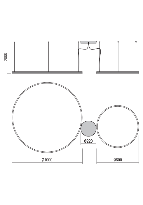 Suspensie Redo Orbit LED Direct Light alb mat  42W+66W  11664/8442 lumeni  alb cald  3000K 01-1720 [2]