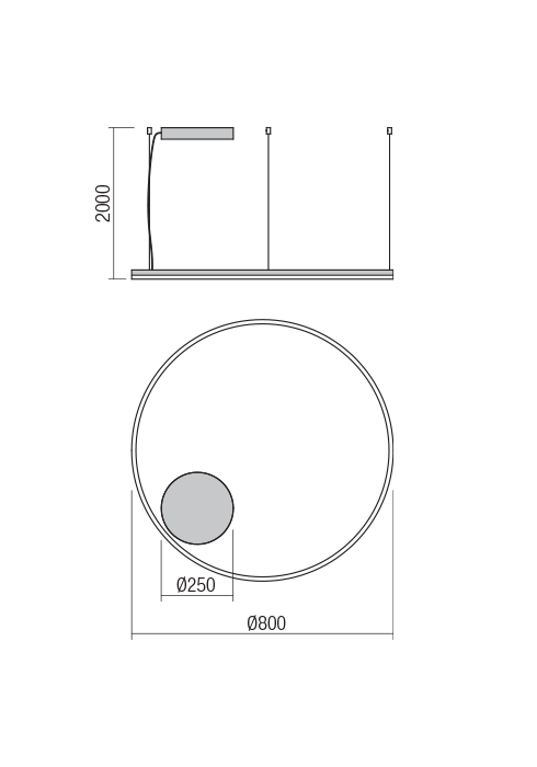 Suspensie Redo Orbit LED Direct Light alb mat  55W  6050/4065 lumeni  alb cald  3000K 01-1712 [2]