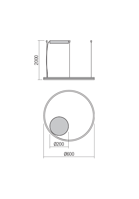 Suspensie Redo Orbit LED Direct Light bronz  42W  4536/3160 lumeni  alb cald  3000K 01-1711 [2]