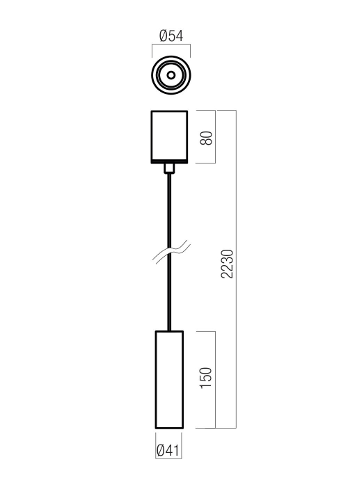 Pendul REDO TAKTO SU LED 8.6W 3000K FOGGY NICKEL (5.1.2) [2]