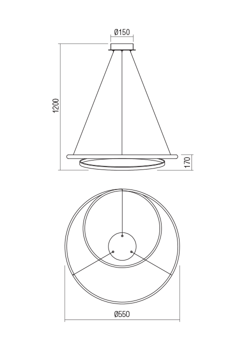 Suspensie Redo Torsion LED Dimabila (3 step) alb mat 30W 3300/2490 lumeni alb cald 3000K 01-1793 [2]
