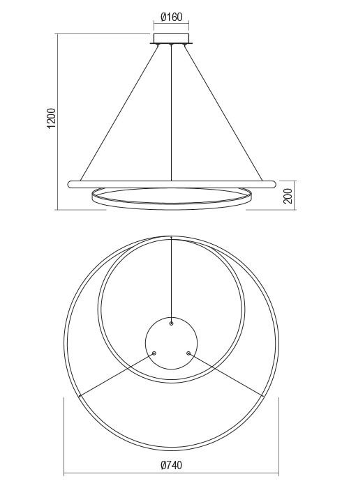 Suspensie Redo Torsion LED Dimabila (3 step) alb mat 40W 4400/3360 lumeni alb cald 3000K 01-1795 [2]
