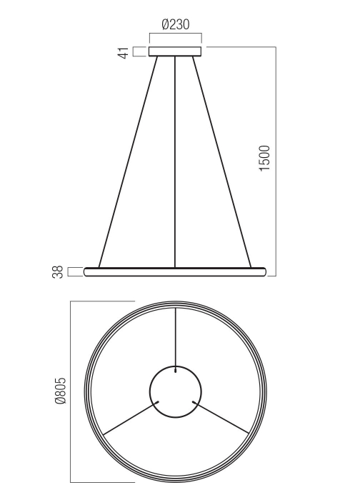 SUSPENSIE REDO VANCE SU LED 45W+45W CCT D805 WH(4.1.2) [2]
