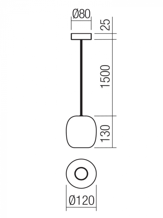 Suspensie Smarter Boom, negru mat, 1XGU10, D.12 cm, 01-3477 [2]