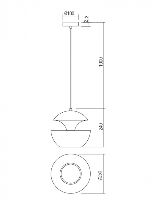 Pendul Smarter Lampu  01-2712 E27 1x42W   Metal Negru mat/Auriu IP20 [2]