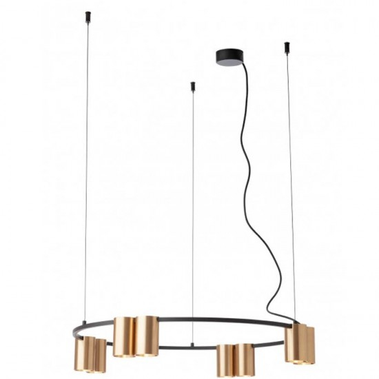 Suspensie Smarter Modi, negru/aur mat, 8XGU10, D.64 cm, 01-3521 [1]