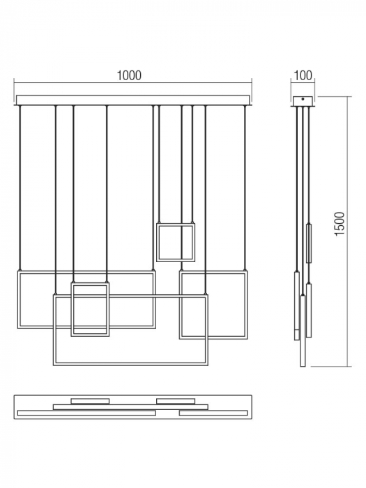 Suspensie Smarter Plana  01-2316 LED 80W 5360 lm 3000K Metal/Aluminiu Alb mat IP20 [2]