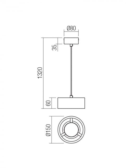 Pendul Smarter Punkt  01-3099 LED 6W 374 lm 3000K Metal Alb mat IP20 [2]