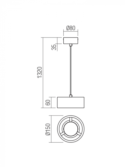 Pendul Smarter Punkt  01-3101 LED 6W 374 lm 3000K Metal Negru mat IP20 [2]