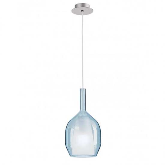 Suspensie Smarter Tresor, sticla albastra, 1XE27, D.15 cm, 01-3633 [1]