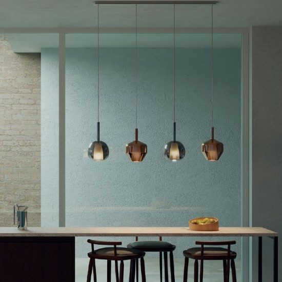 Suspensie Smarter Tresor, sticla cuprata, 1XE27, D.20 cm, 01-3650 [3]