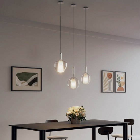 Suspensie Smarter Tresor, sticla transparenta, 1XE27, D.15 cm, 01-3631 [2]