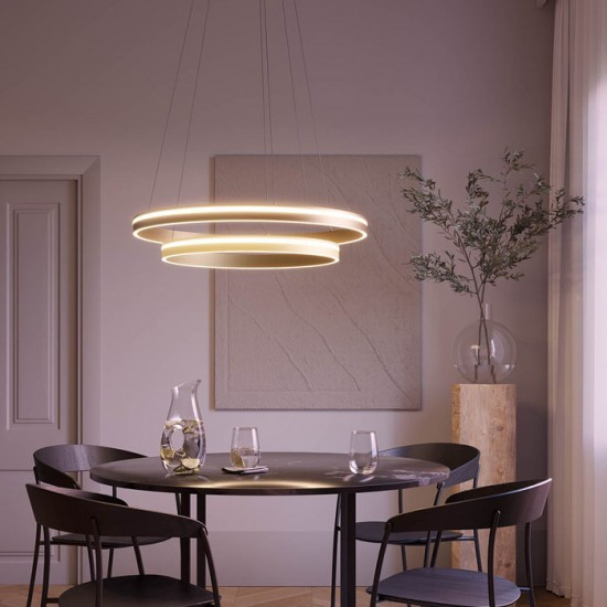Suspensie Smarter Valdis, auriu mat, LED CCT, 76W, 3710 lumeni, 3000K/4000K, D.79 cm, 01-3784 [2]