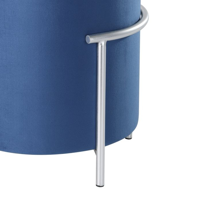 Taburet EGLO MASHIKE 424137 Catifea Blue Poliester Spuma Ø410x460 mm [2]