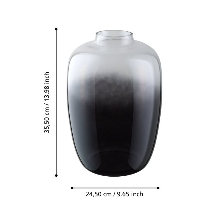 Vaza EGLO CULASI 421392 Glass Black Clear Ø245x355 mm  [4]
