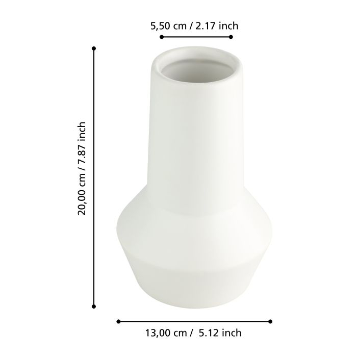 Vaza EGLO HIRADO 421024 Ceramic White Ø130x200 mm [5]