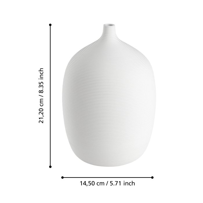 Vaza EGLO MITANE 421263 Ceramic White Ø145x212 mm  [5]