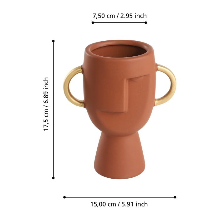 Vaza EGLO RADISSON 421004 Ceramic Terracotta 150x85x175 mm [5]