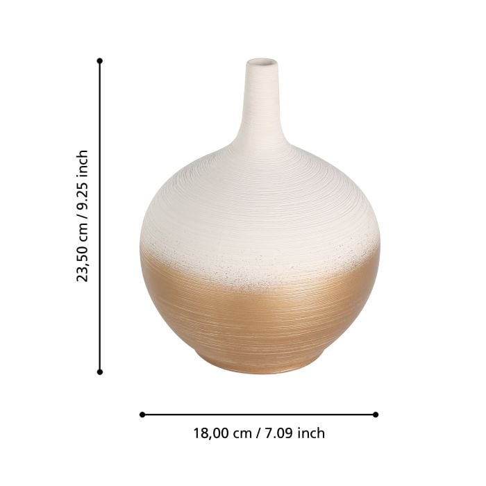 Vaza EGLO SARYKSU 421413 Ceramic White Gold Ø180x235 mm  [4]