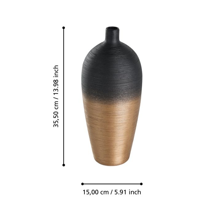 Vaza EGLO SARYKSU 421421  Ceramic Black Gold Ø150x355 mm  [4]