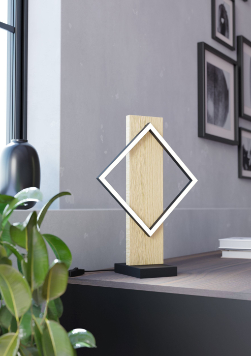 Veioza EGLO Boyal 901932 LED 1X13W 3000K lm 220-240V,50/60Hz L 300mm x l 150mm x H 425mm otel/lemn negru/maro plastic alb IP20 [2]