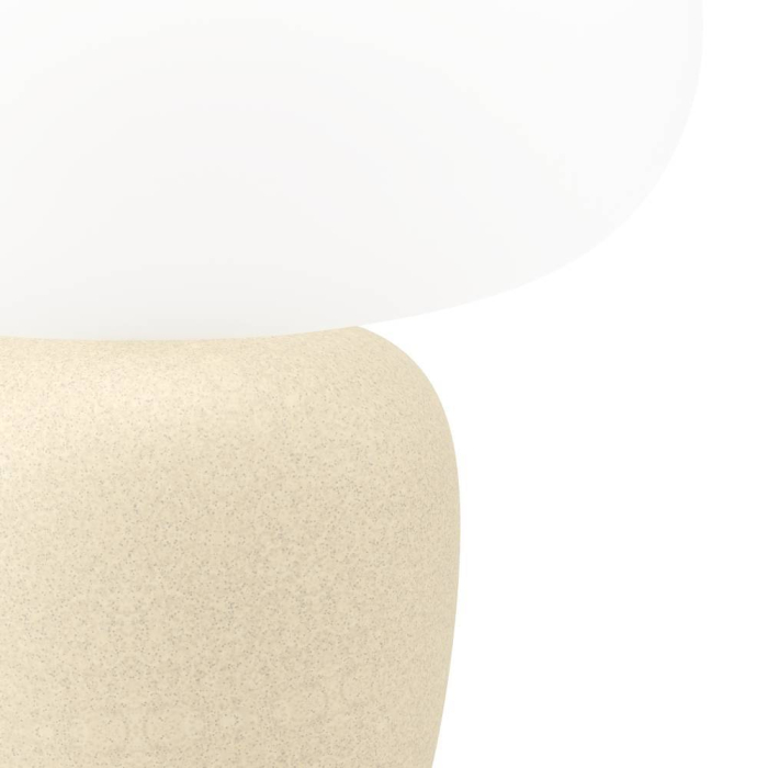 Veioza EGLO Cahuama 99824 E27 1X40W 220-240V,50/60Hz H 300mm x Ø275mm ceramic maro deschis sticla alb IP20 [2]