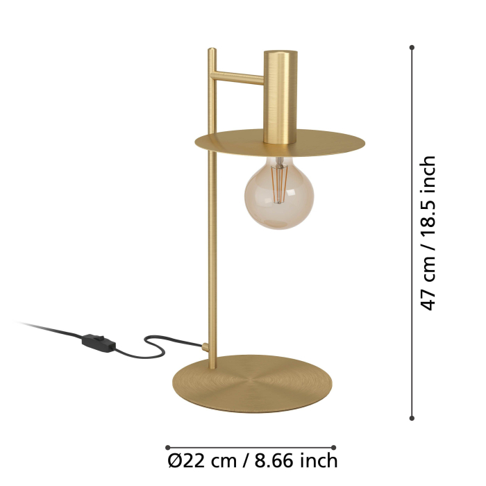 Veioza EGLO Escandell 900734 E27 1X40W 220-240V,50/60Hz L 220mm x l 230mm x H 470mm otel alama periata  IP20 [5]