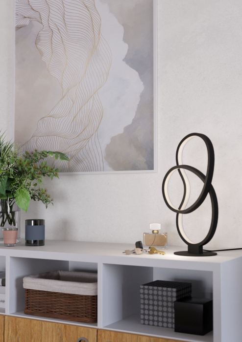 Veioza EGLO Gianella 900951 LED 14,5W 3000K 1400lm 220-240V,50/60Hz L 215mm x l 140mm x H 395mm aluminiu/otel negru plastic alb IP20 [6]