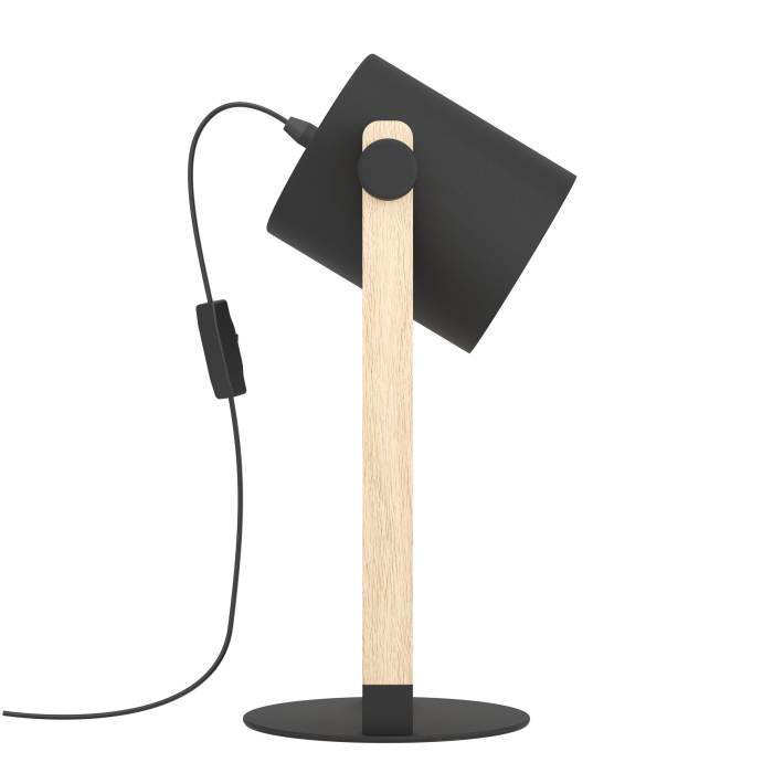Veioza EGLO Hornwood 43519 E27 1X28W 220-240V,50/60Hz L 210mm x l 180mm x H 420mm otel negru/crem lemn maro IP20 [3]