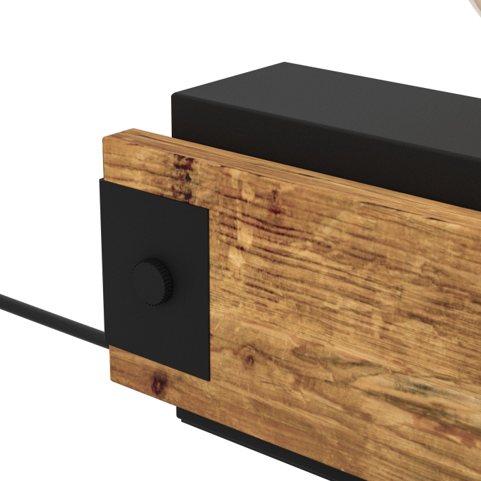 Veioza EGLO Layham 43469 E27 1X16W 220-240V,50/60Hz L 200mm x l 85mm x H 100mm otel/lemn negru/maro  IP20 [2]