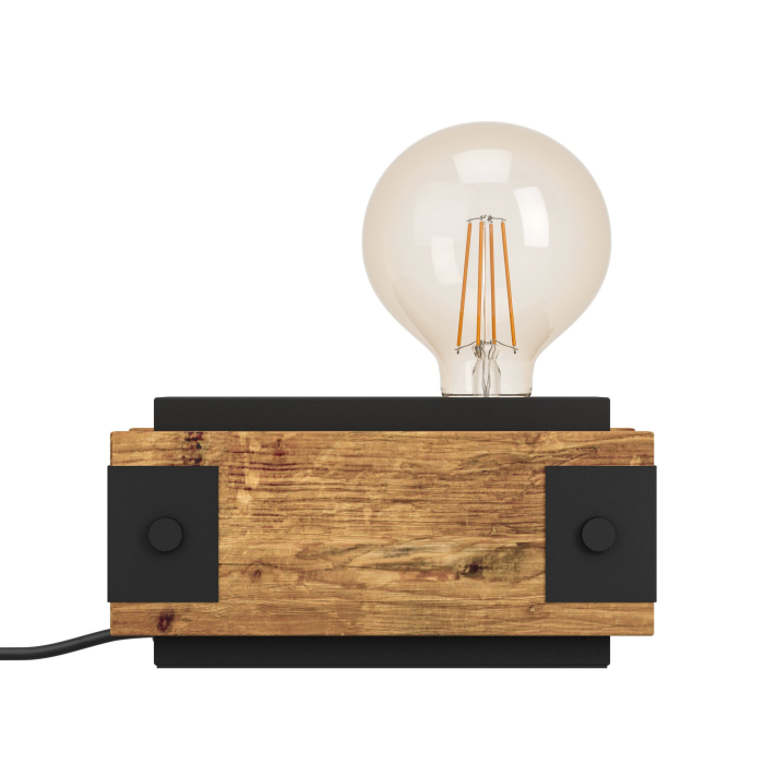 Veioza EGLO Layham 43469 E27 1X16W 220-240V,50/60Hz L 200mm x l 85mm x H 100mm otel/lemn negru/maro  IP20 [4]