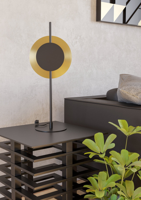 Veioza EGLO Tocina 900989 LED 1X11W 3000K 1300lm 220-240V,50/60Hz L 240mm x H 600mm otel negru/alama periata  IP20 [2]