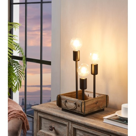 Veioza Eglo Wootton, lemn, metal, 3XE27, 43594 [2]
