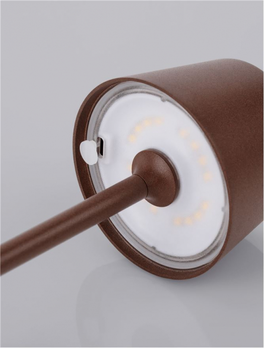 Veioza exterior Nova Luce DECK 9030563 LED 1.50W 3000K 121lm Sandy Rust BroW n Die-Casting Aluminium & Polycarbonate Frost   IP54 [9]
