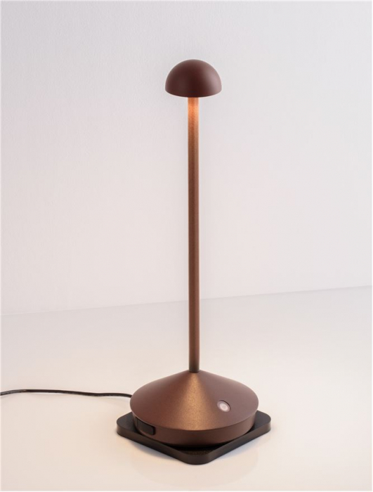 Veioza exterior Nova Luce LUMO 9030619 LED 2W 3000K 120lm Sandy Rust BroW n Die-Casting Aluminium & Polycarbonate Frost   IP54 [3]