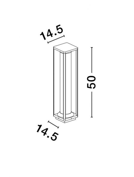 Veioza exterior Nova Luce PACIFIC 9030603 E27 1x12W    Sandy Black Die-Casting Aluminium & Clear Polycarbonate   IP65 [2]