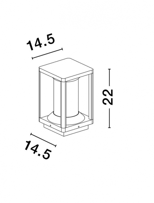 Veioza exterior Nova Luce PACIFIC 9030606 E27 1x12W    Sandy Black Die-Casting Aluminium & Clear Polycarbonate   IP65 [2]