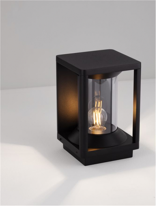 Veioza exterior Nova Luce PACIFIC 9030606 E27 1x12W    Sandy Black Die-Casting Aluminium & Clear Polycarbonate   IP65 [6]