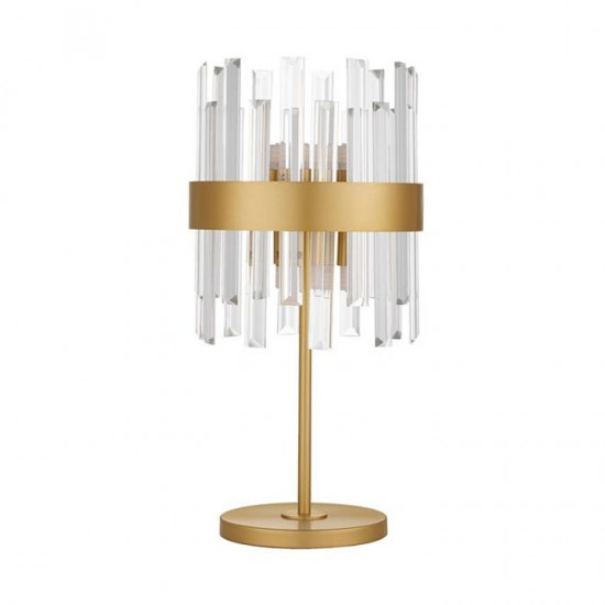 Veioza Nova Luce Crown, auriu satinat, cristal, 6xG9, H.50 cm, 9695122 [1]