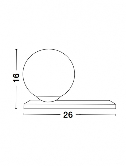 Veioza Nova Luce JULIET E14 1x5W   Matt Black Metal Opal Glass  IP20 [3]