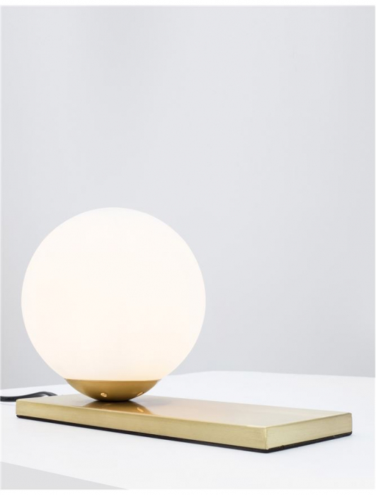 Veioza Nova Luce JULIET E14 1x5W   Matt Black Metal Opal Glass  IP20 [2]