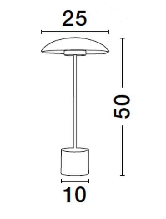 Veioza Nova Luce LASH LED 5W 250lm 3000K Gold Metal  IP20 [2]